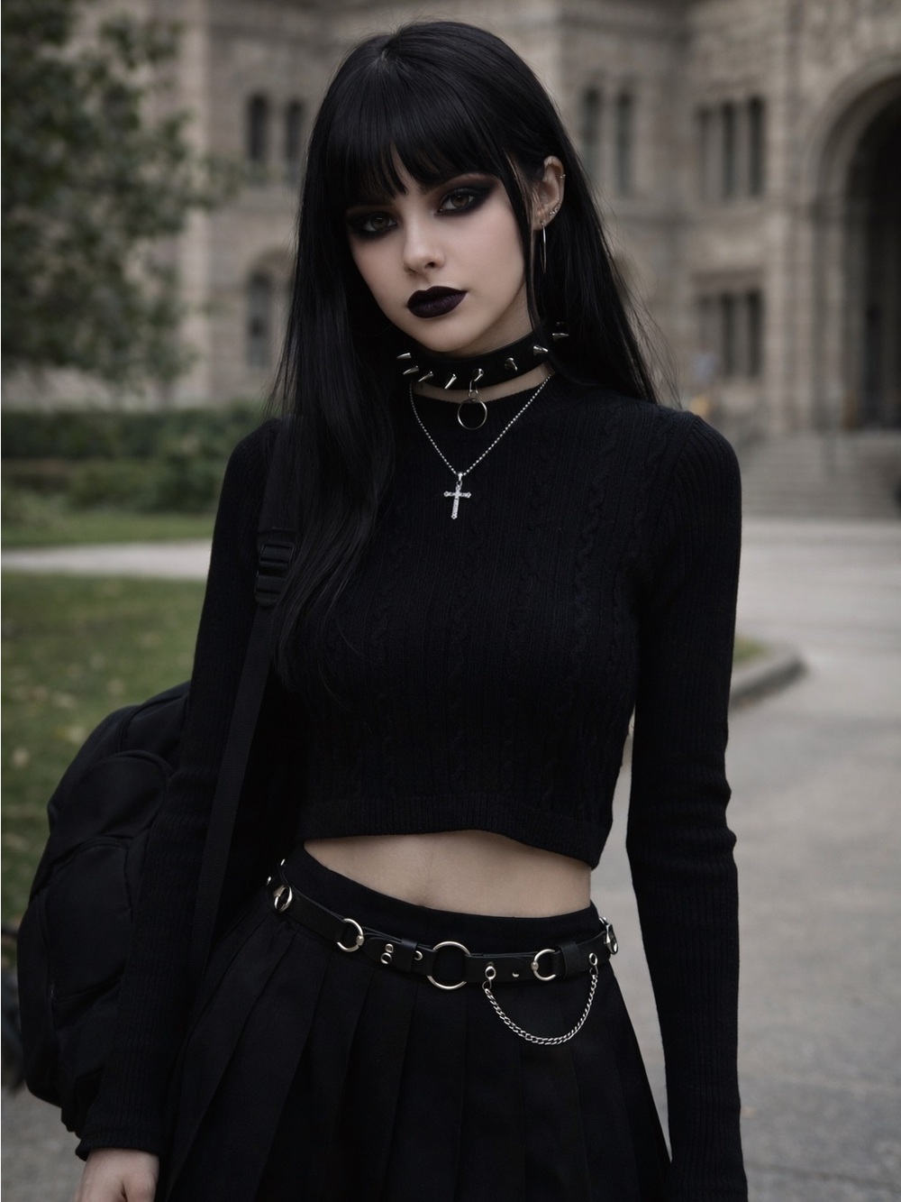 Forever 21 Ribbed Black Top, Goth, 90’s, Retro, Academia, Preppy, School, Punk